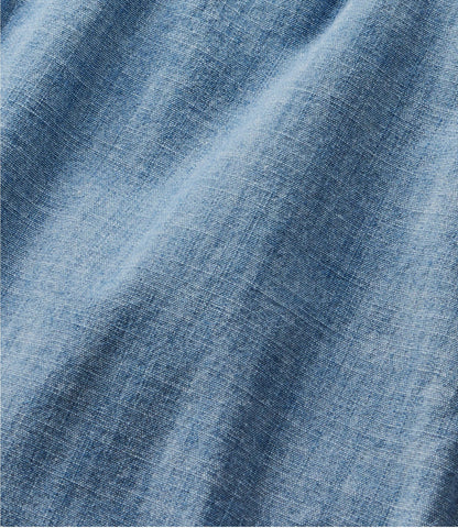L.L.Bean Women's Lakewashed Pull-On Chinos, Mid-Rise Chambray Ankle Pants Chambray