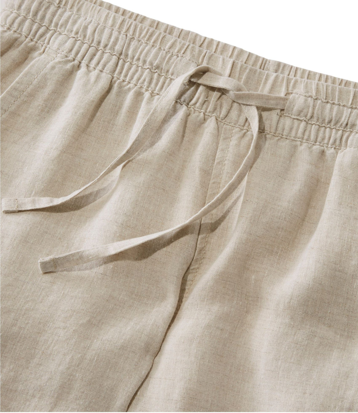 L.L.Bean Women's Premium Washable Linen Pull-On Pants Classic Navy