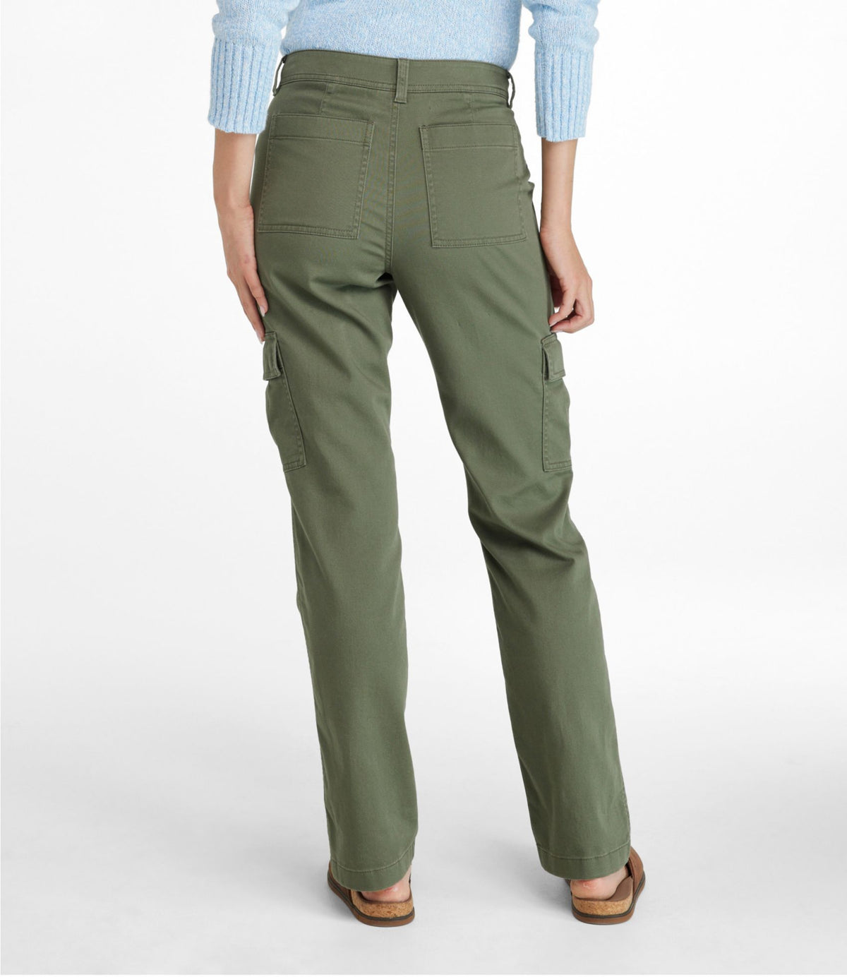 L.L.Bean Women's Comfort Stretch Pants, Mid-Rise Straight-Leg Cargo Classic Navy
