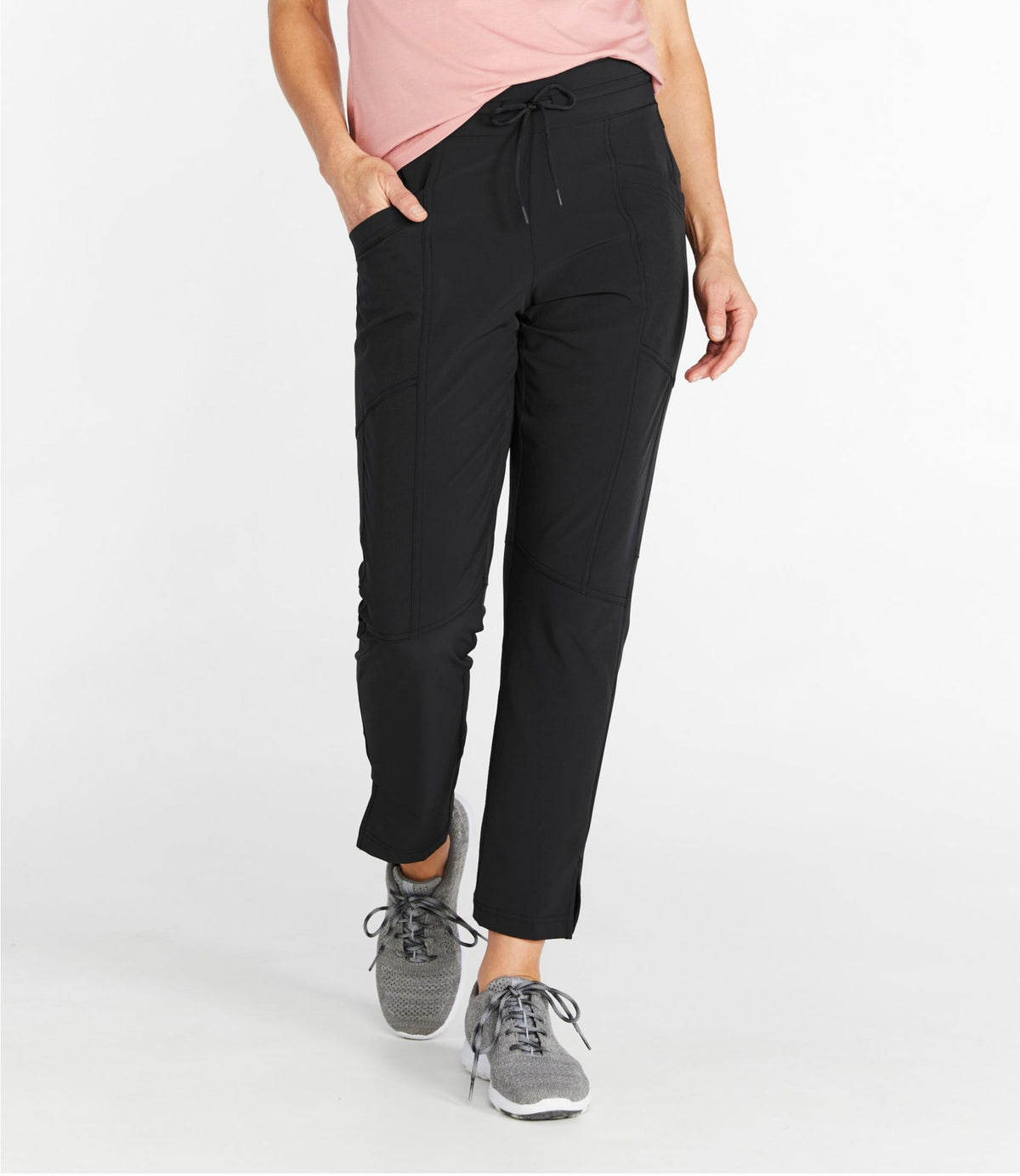 L.L.Bean Women's VentureStretch Woven Ankle Pants Dark Taupe