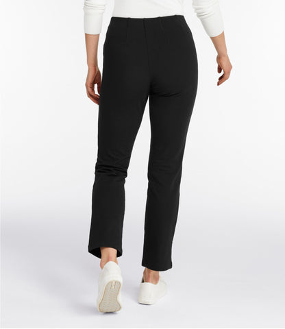 L.L.Bean Women's Perfect Fit Pants, Fleece-Backed Slim-Leg Classic Navy