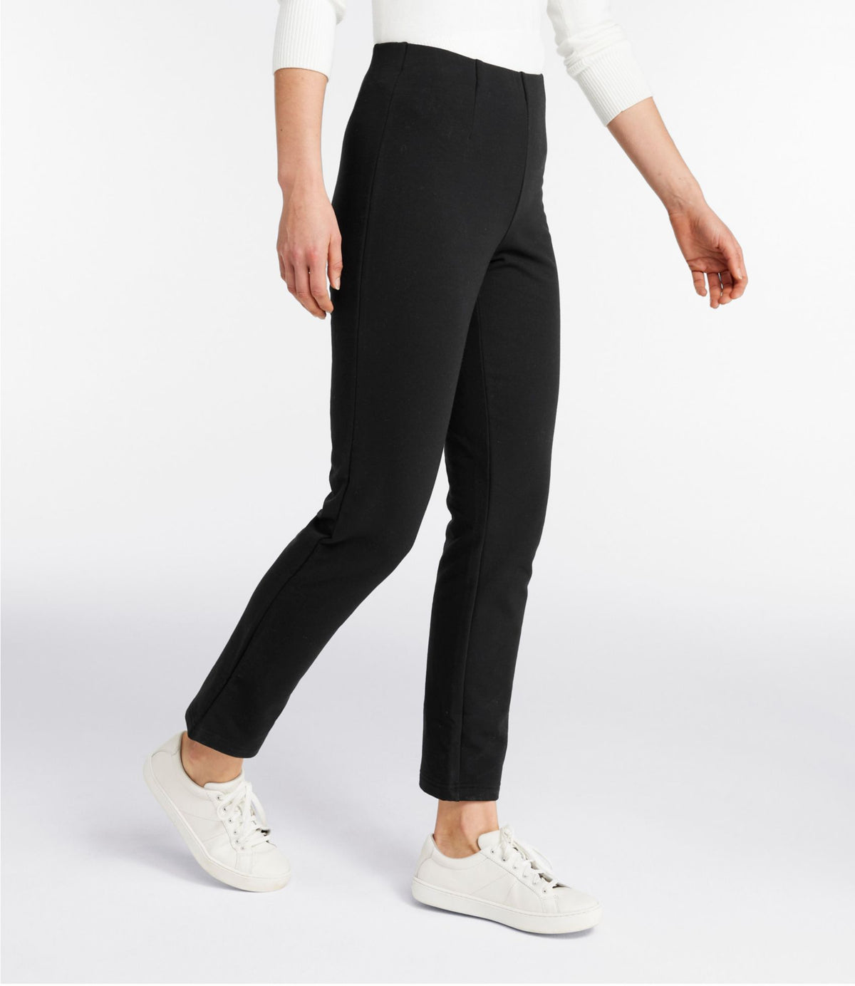 L.L.Bean Women's Perfect Fit Pants, Fleece-Backed Slim-Leg Classic Navy