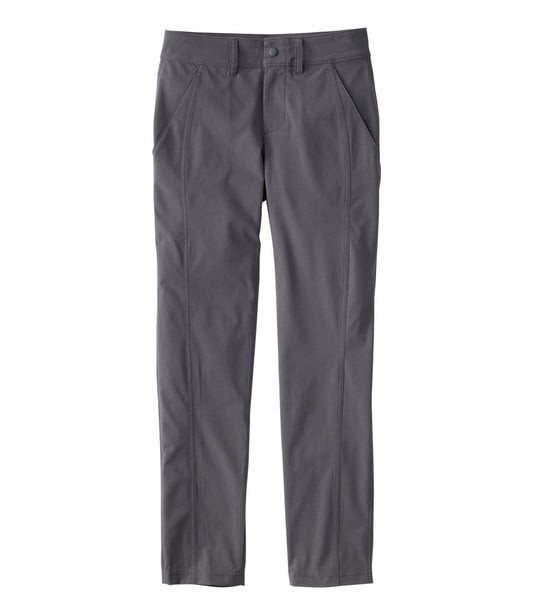 L.L.Bean Women's Mountainside Slim-Leg Ankle Pants Alloy Gray