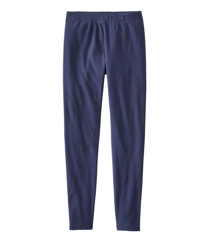 L.L.Bean Women's Perfect Fit Pants, Fleece-Backed Leggings Classic Navy