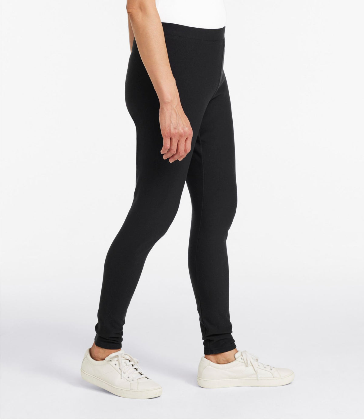 L.L.Bean Women's Perfect Fit Pants, Fleece-Backed Leggings Classic Navy