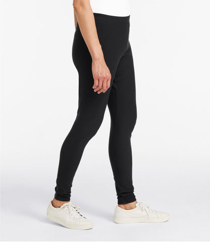L.L.Bean Women's Perfect Fit Pants, Fleece-Backed Leggings Classic Navy