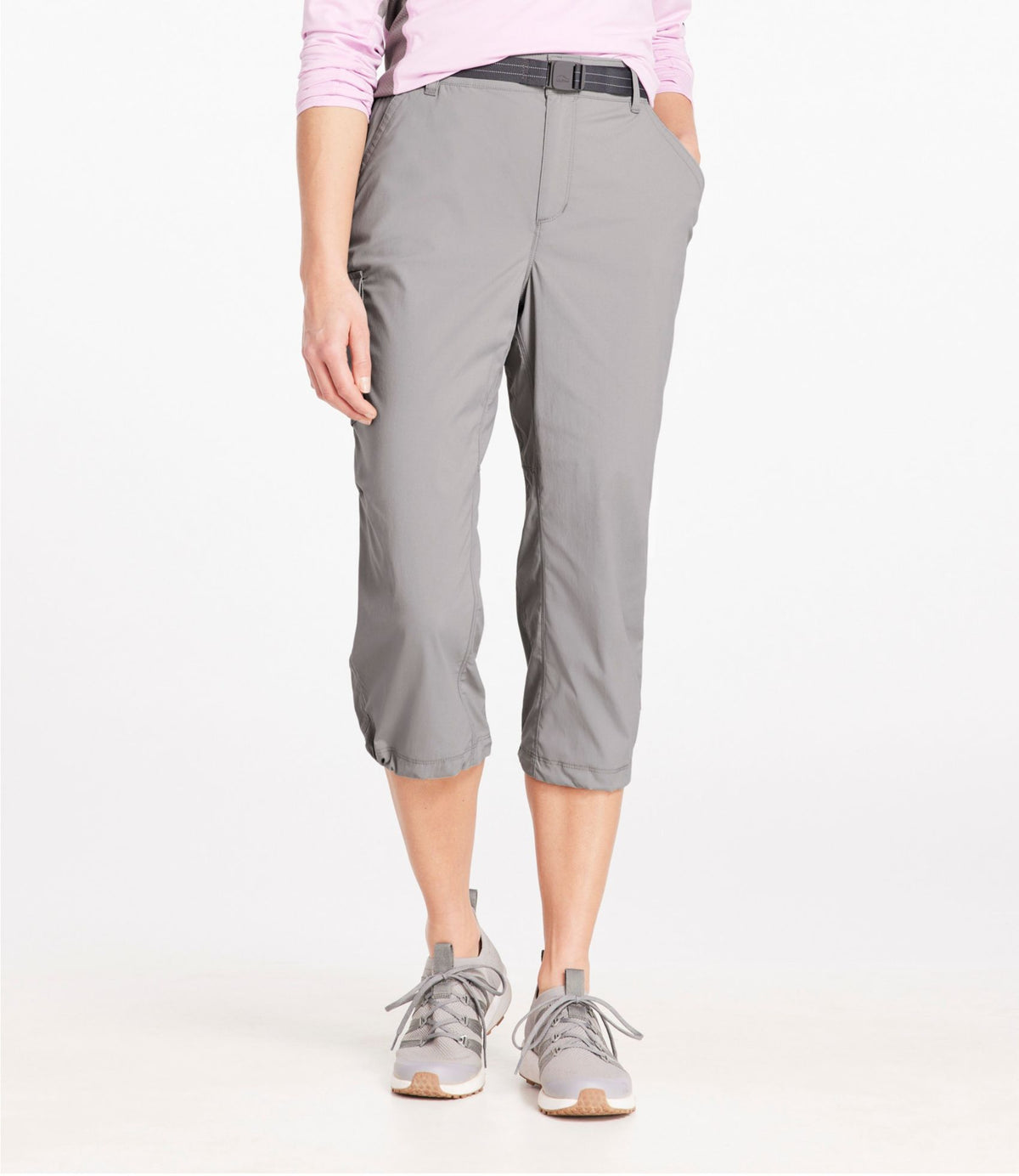 L.L.Bean Women's Tropicwear Capri Pants, Mid-Rise Frost Gray