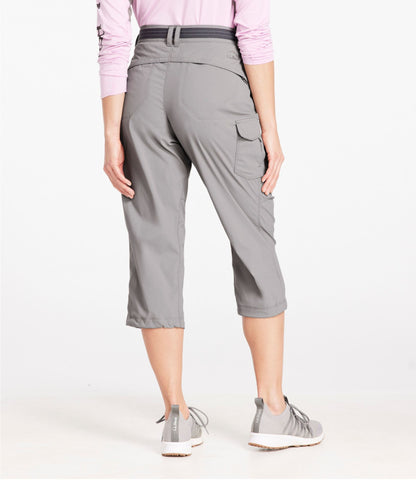 L.L.Bean Women's Tropicwear Capri Pants, Mid-Rise Frost Gray
