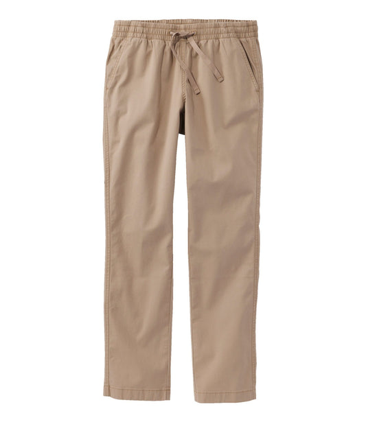 L.L.Bean Women's Lakewashed Chino Pants, Mid-Rise Pull-On Ankle Sea Salt