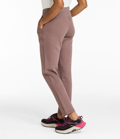 L.L.Bean Women's Multisport Sweatpants, Slim Leg Light Gray Heather