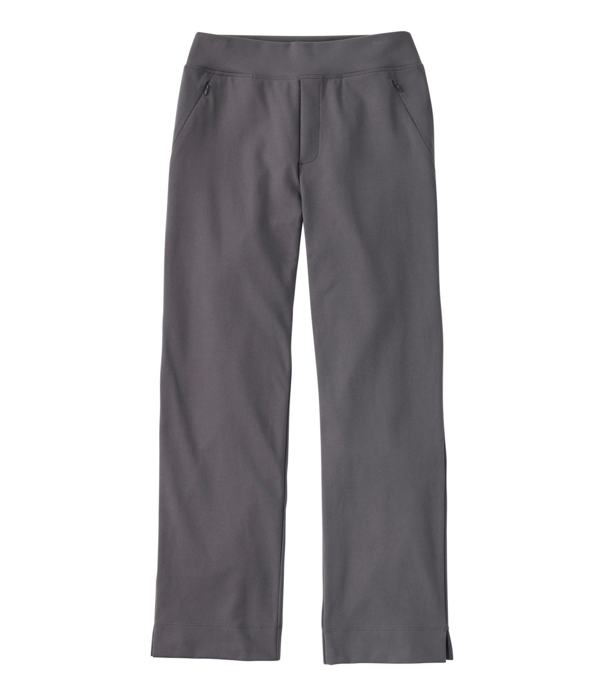 L.L.Bean Women's L.L.Bean Go-Anywhere Knit Pants, High-Rise Straight-Leg Ankle Alloy Gray