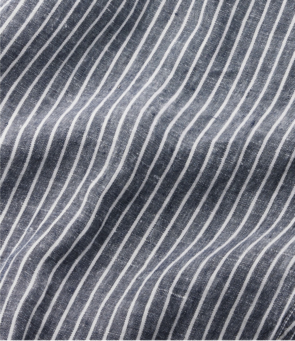 L.L.Bean Women's Premium Washable Linen Pull-On Pants, Stripe Classic Navy