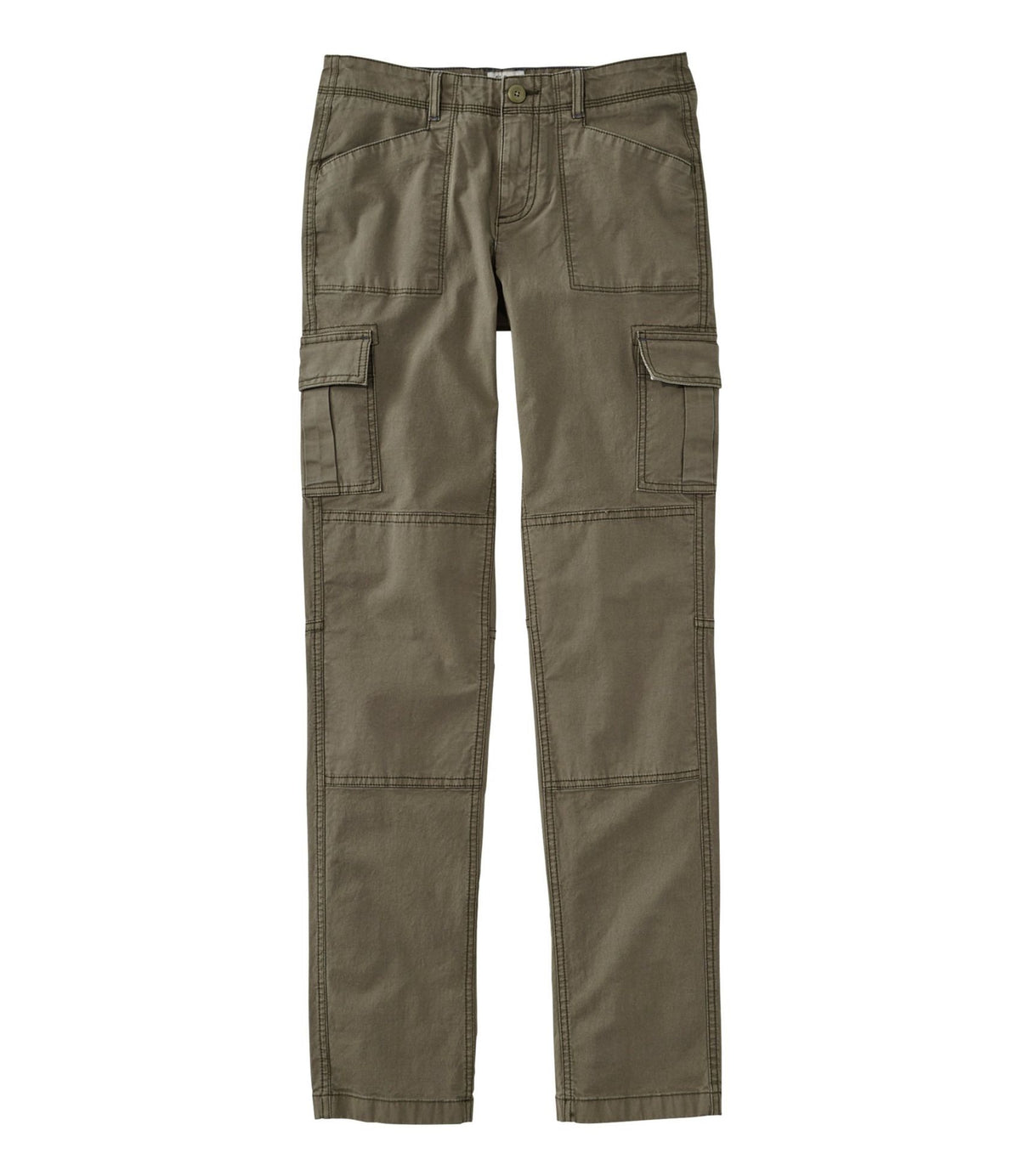 L.L.Bean Women's Stretch Canvas Cargo Pants, Mid-Rise Straight-Leg