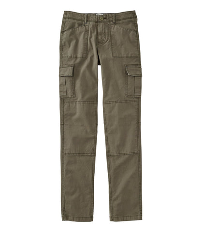 L.L.Bean Women's Stretch Canvas Cargo Pants, Mid-Rise Straight-Leg
