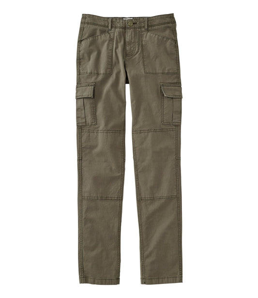 L.L.Bean Women's Stretch Canvas Cargo Pants, Mid-Rise Straight-Leg
