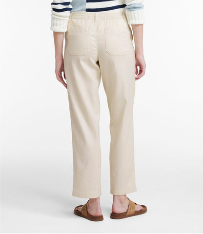 L.L.Bean Women's Comfort Stretch Cotton/Linen Pants, High-Rise Ankle