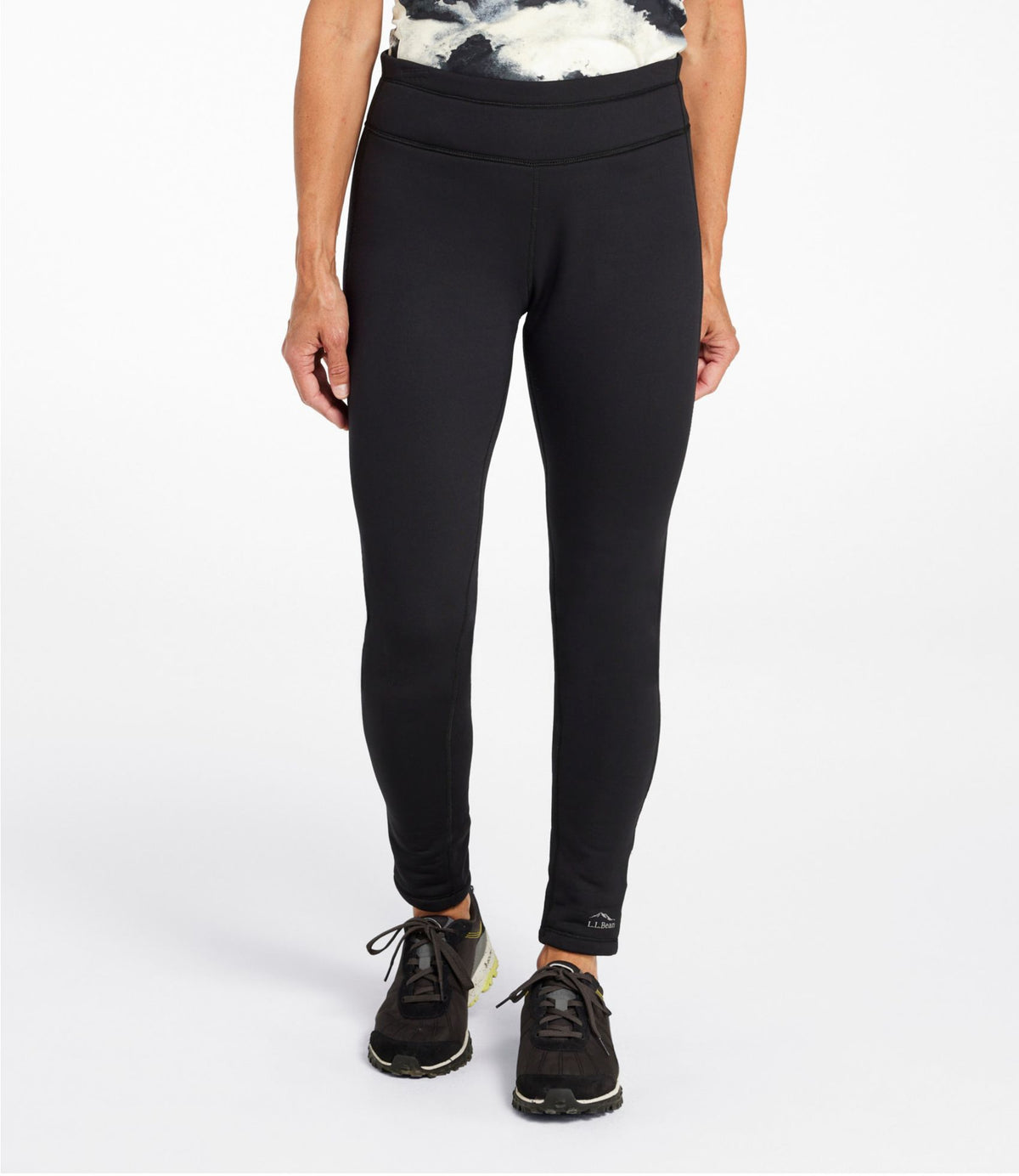 L.L.Bean Women's PrimaLoft ThermaStretch Fleece Tights, Mid-Rise Nautical Navy