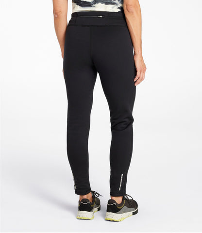 L.L.Bean Women's PrimaLoft ThermaStretch Fleece Tights, Mid-Rise Nautical Navy