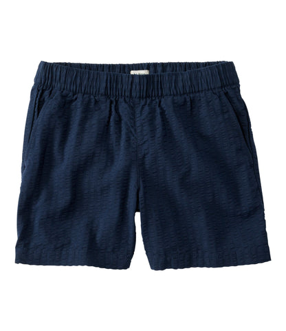 L.L.Bean Women's Bean's Seacoast Seersucker Shorts Classic Navy