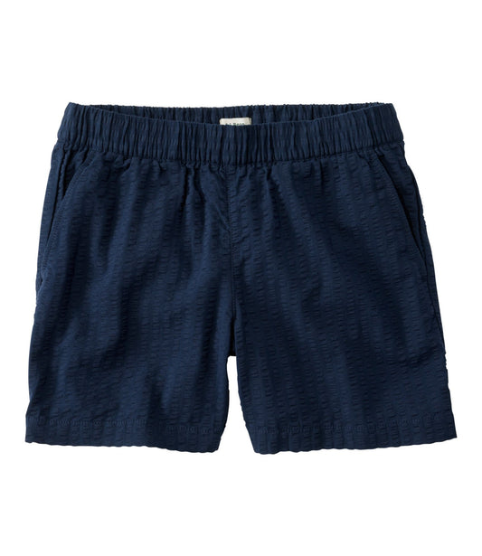 L.L.Bean Women's Bean's Seacoast Seersucker Shorts Classic Navy