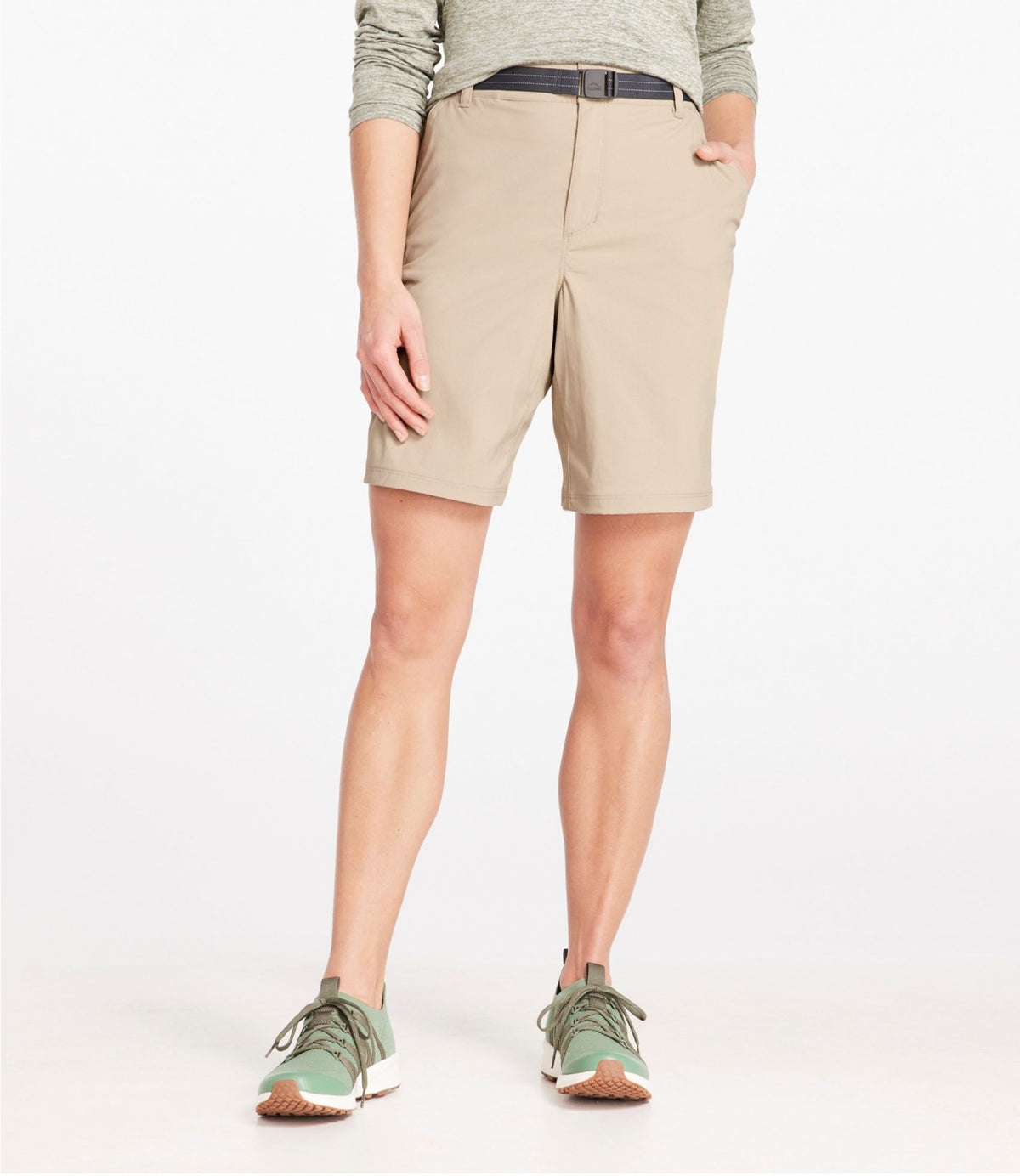 L.L.Bean Women's Tropicwear Shorts, Mid-Rise Frost Gray