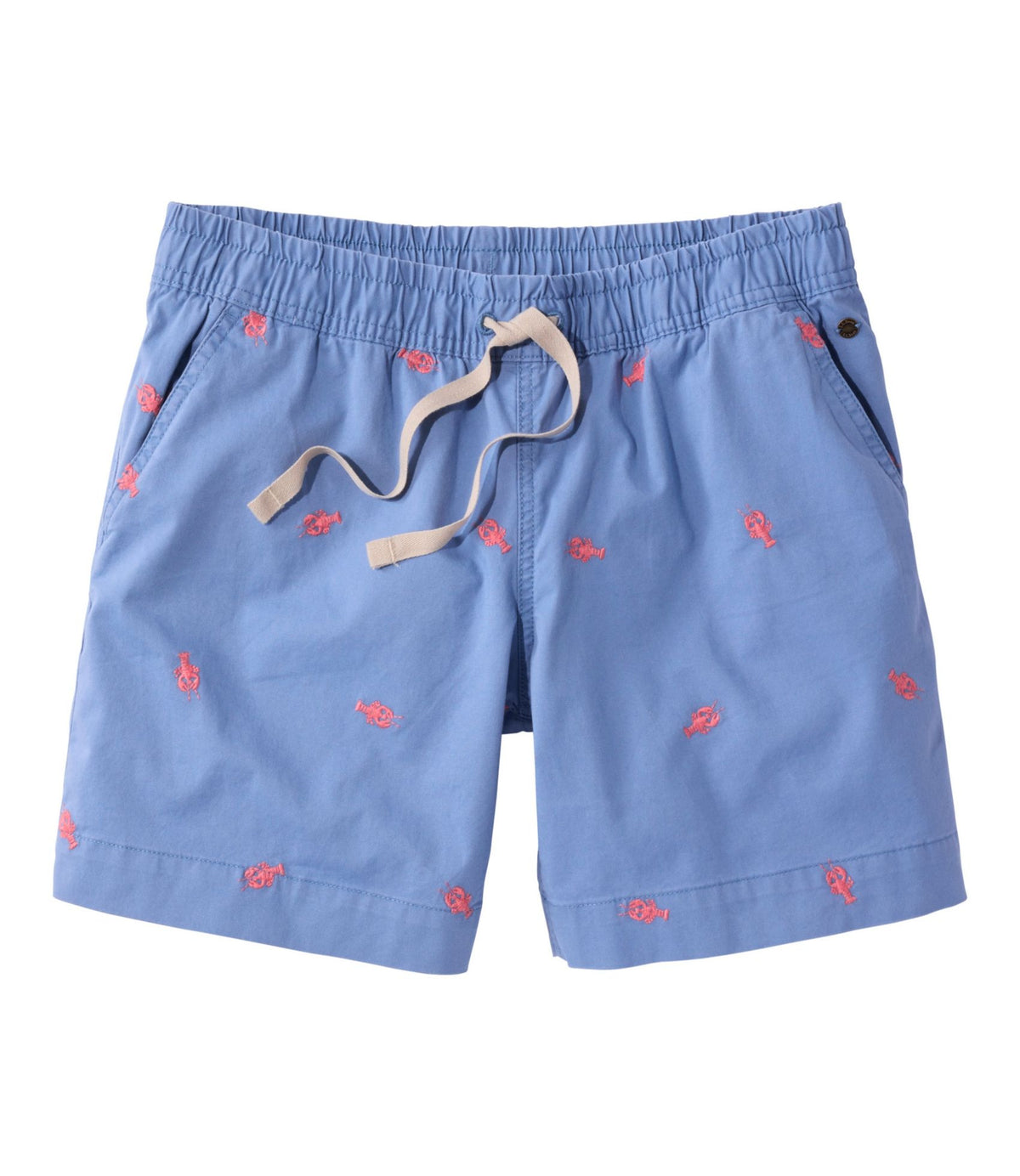 L.L.Bean Women's Lakewashed Dock Shorts, Mid-Rise Embroidery