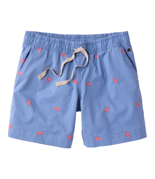 L.L.Bean Women's Lakewashed Dock Shorts, Mid-Rise Embroidery