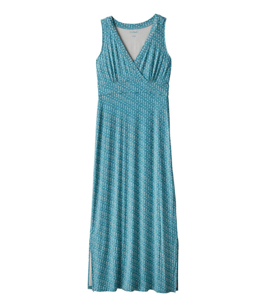 L.L.Bean Women's Summer Knit Maxi Dress, Print