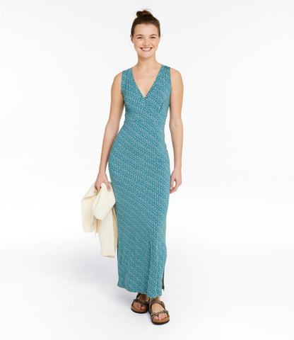 L.L.Bean Women's Summer Knit Maxi Dress, Print