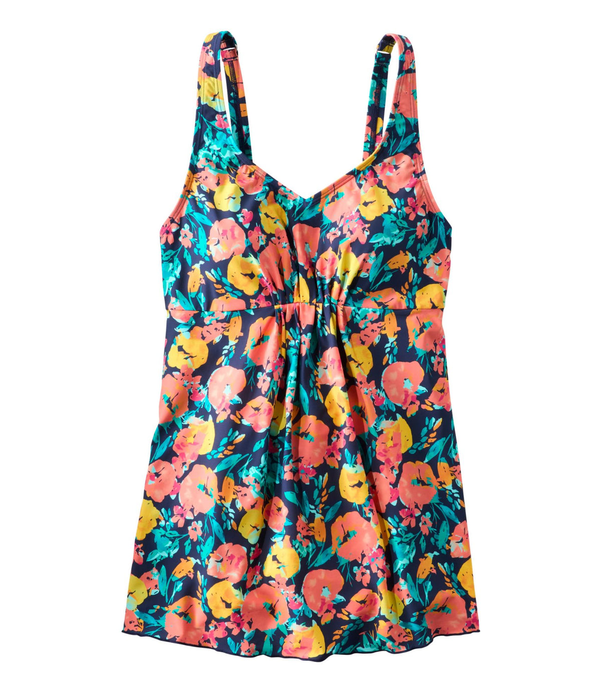 L.L.Bean Women's Shaping Swimwear, Soft-Drape Tankini Top Print