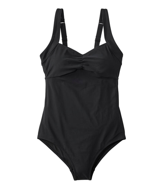 L.L.Bean Women's Shaping Sweetheart Tanksuit Black