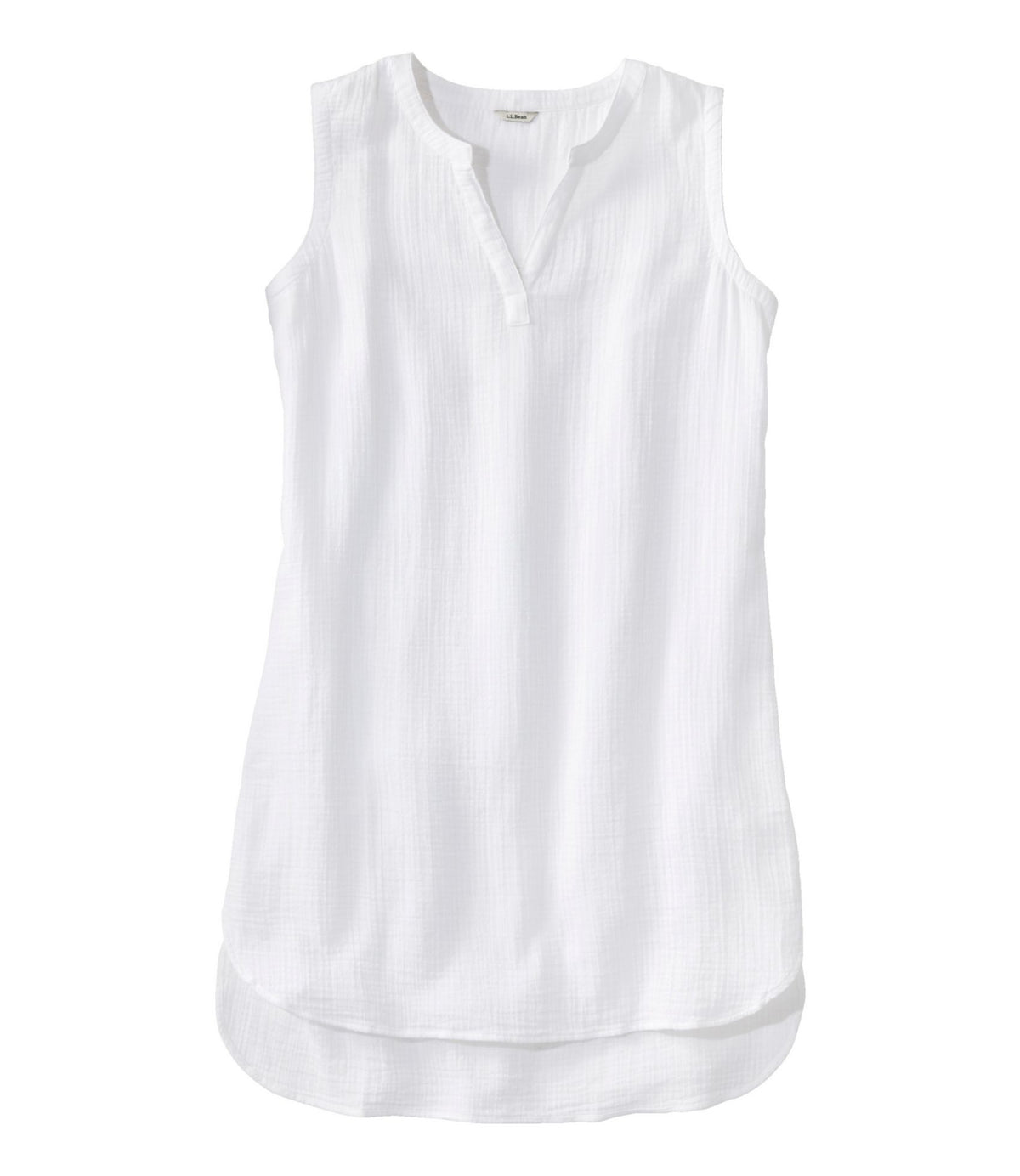L.L.Bean Women's Cloud Gauze Cover-Up Dress White
