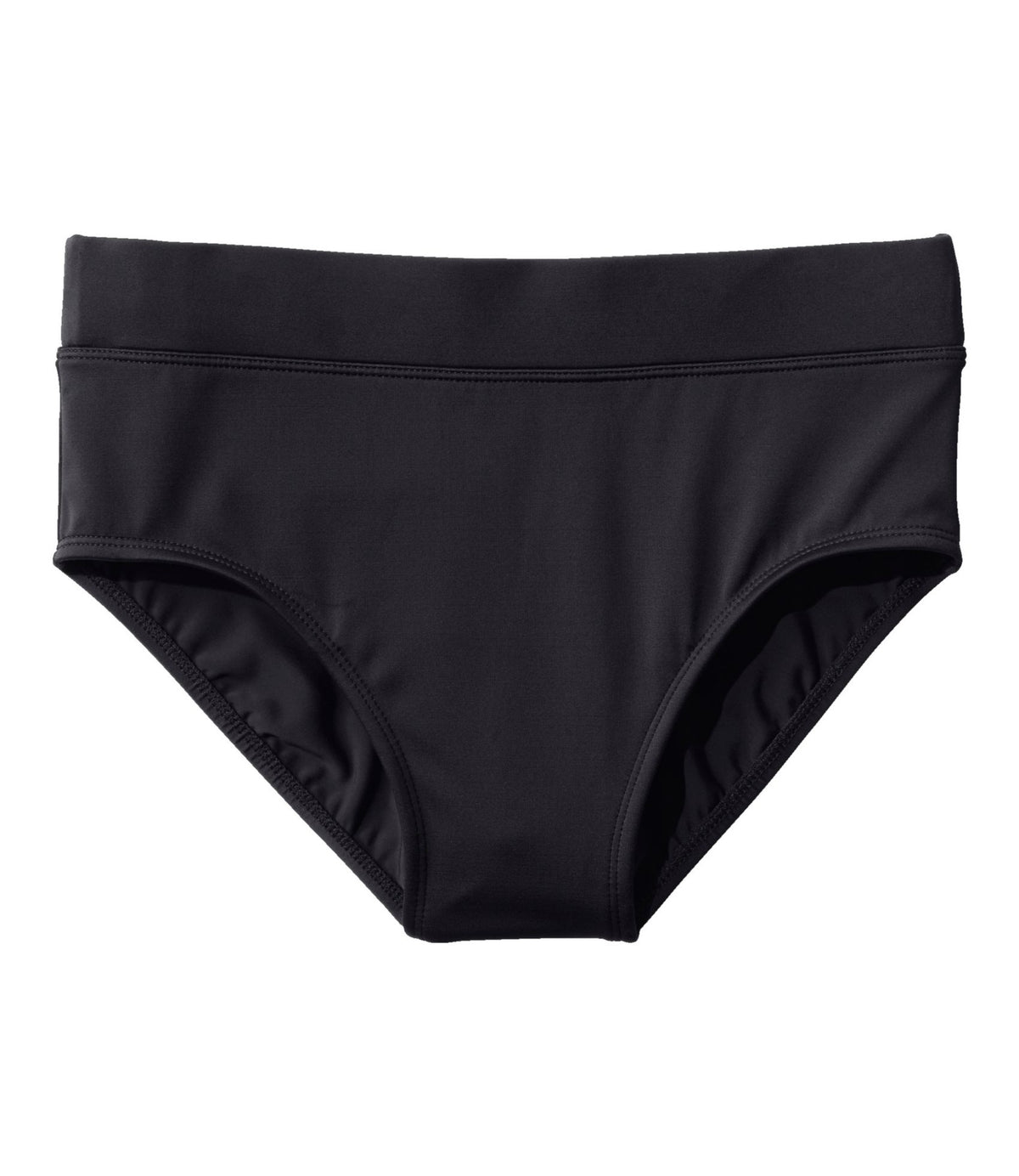 L.L.Bean Women's BeanSport Swimwear, Mid-Rise Brief Black