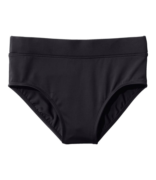 L.L.Bean Women's BeanSport Swimwear, Mid-Rise Brief Black