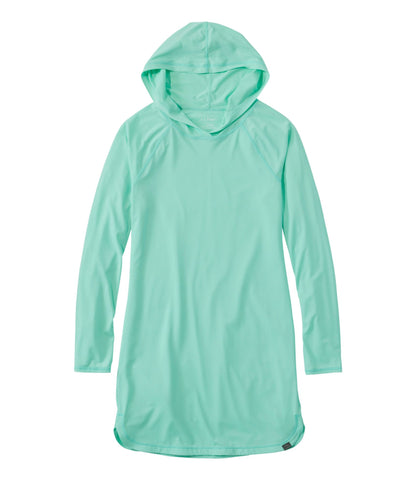 L.L.Bean Women's SunSmart® UPF 50+ Sun Shirt, Hooded Tunic Beach Glass