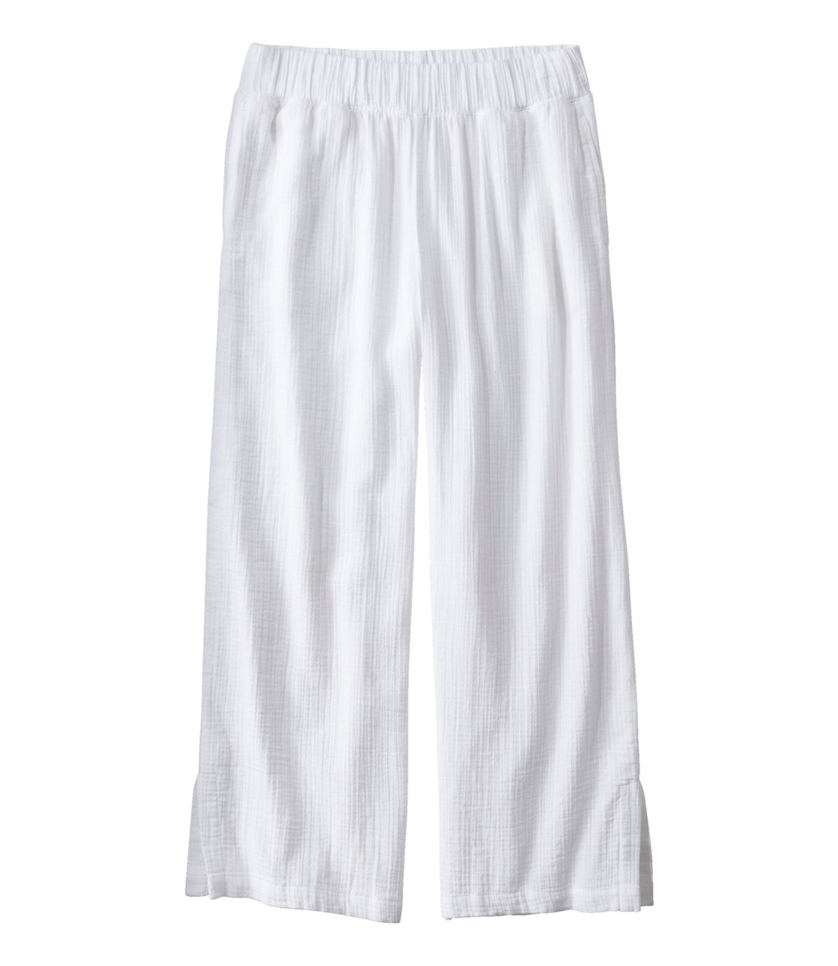 L.L.Bean Women's Cloud Gauze Wide-Leg Pants White
