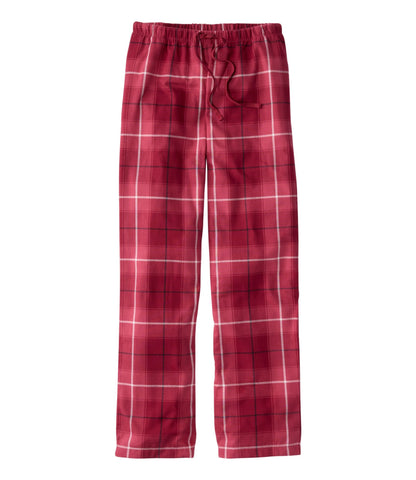 L.L.Bean Women's L.L.Bean Flannel Sleep Pants, Plaid Bordeaux Plaid