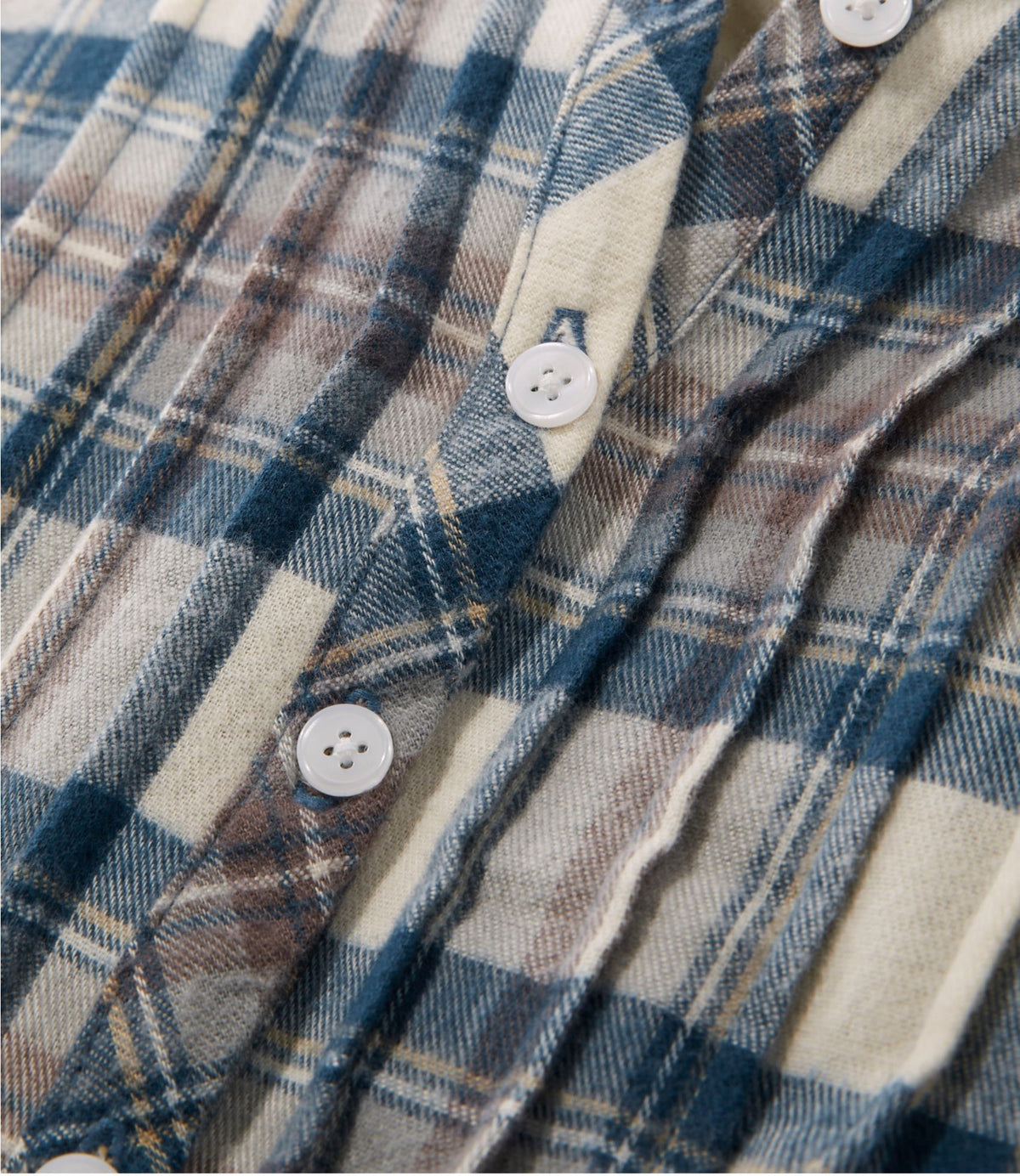 L.L.Bean Women's Scotch Plaid Flannel Nightgown Bean of Freeport Green