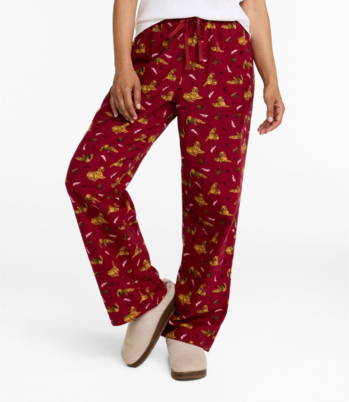 L.L.Bean Women's L.L.Bean Flannel Sleep Pants, Print Classic Navy Woodland Print