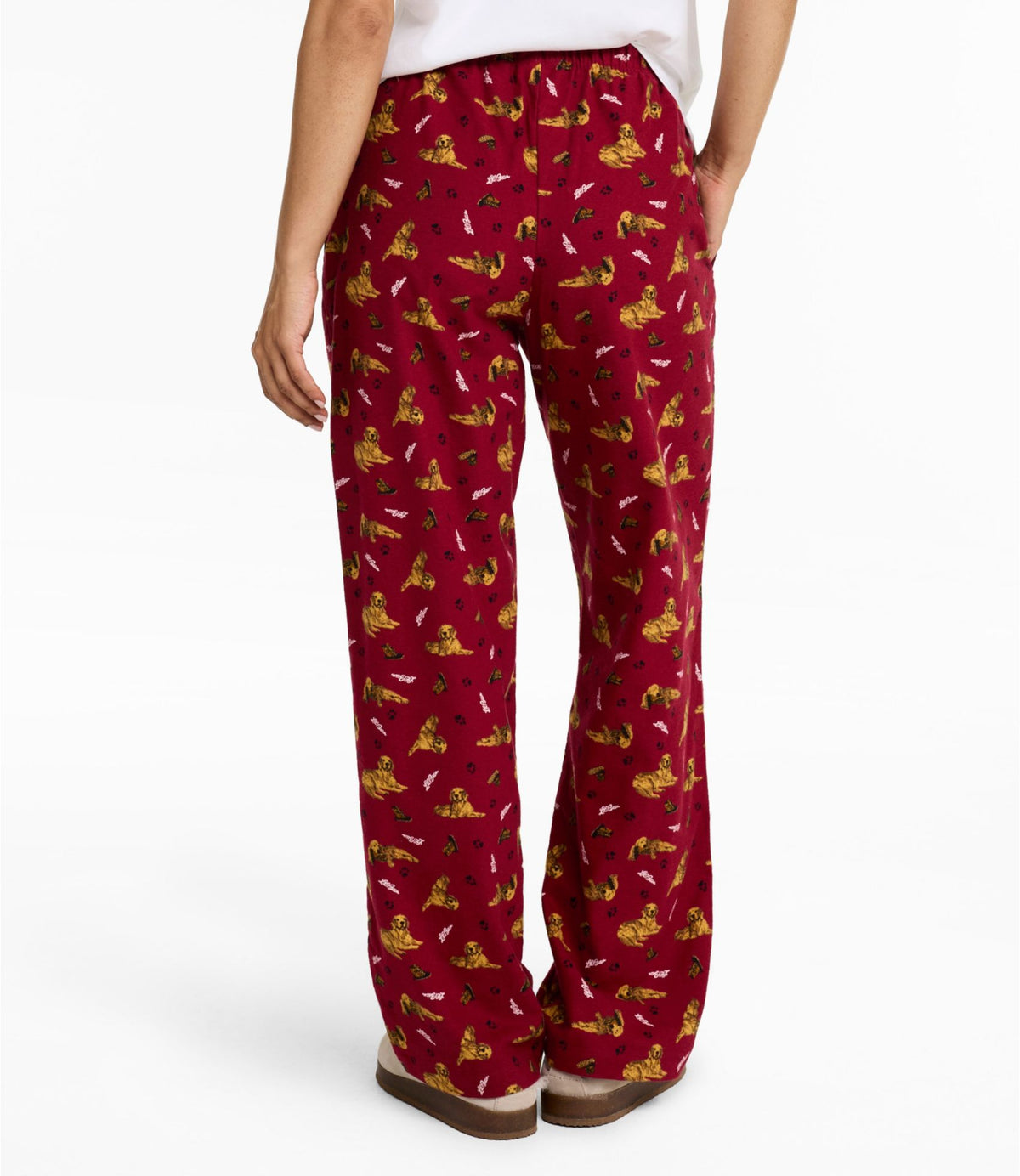 L.L.Bean Women's L.L.Bean Flannel Sleep Pants, Print Classic Navy Woodland Print