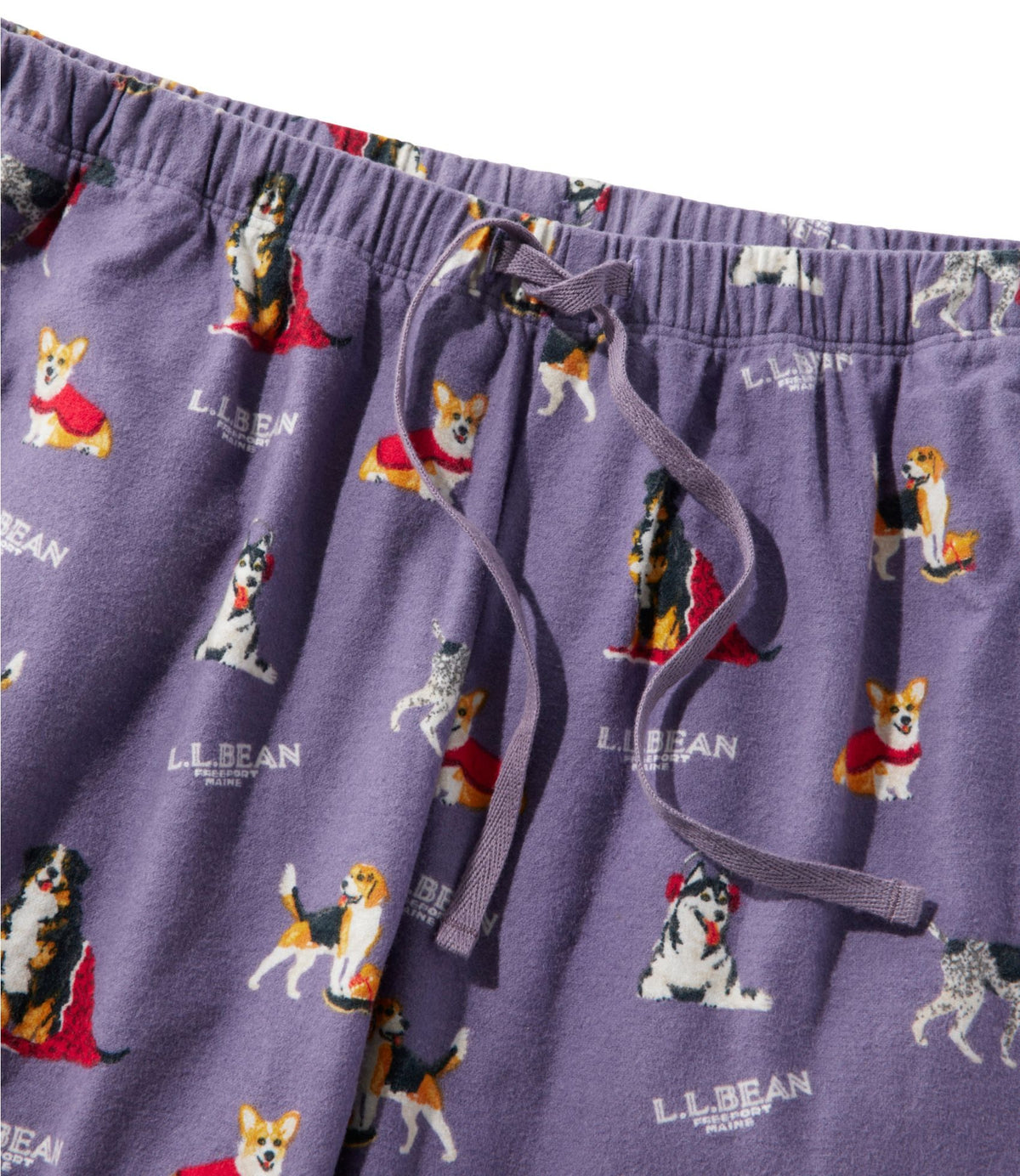 L.L.Bean Women's L.L.Bean Flannel Sleep Pants, Print Classic Navy Woodland Print