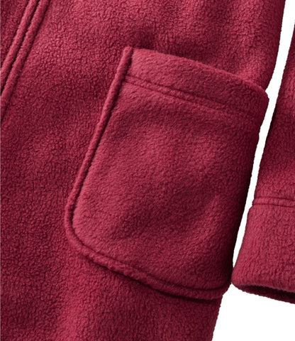 L.L.Bean Women's Winter Fleece Robe, Zip-Front Bright Navy