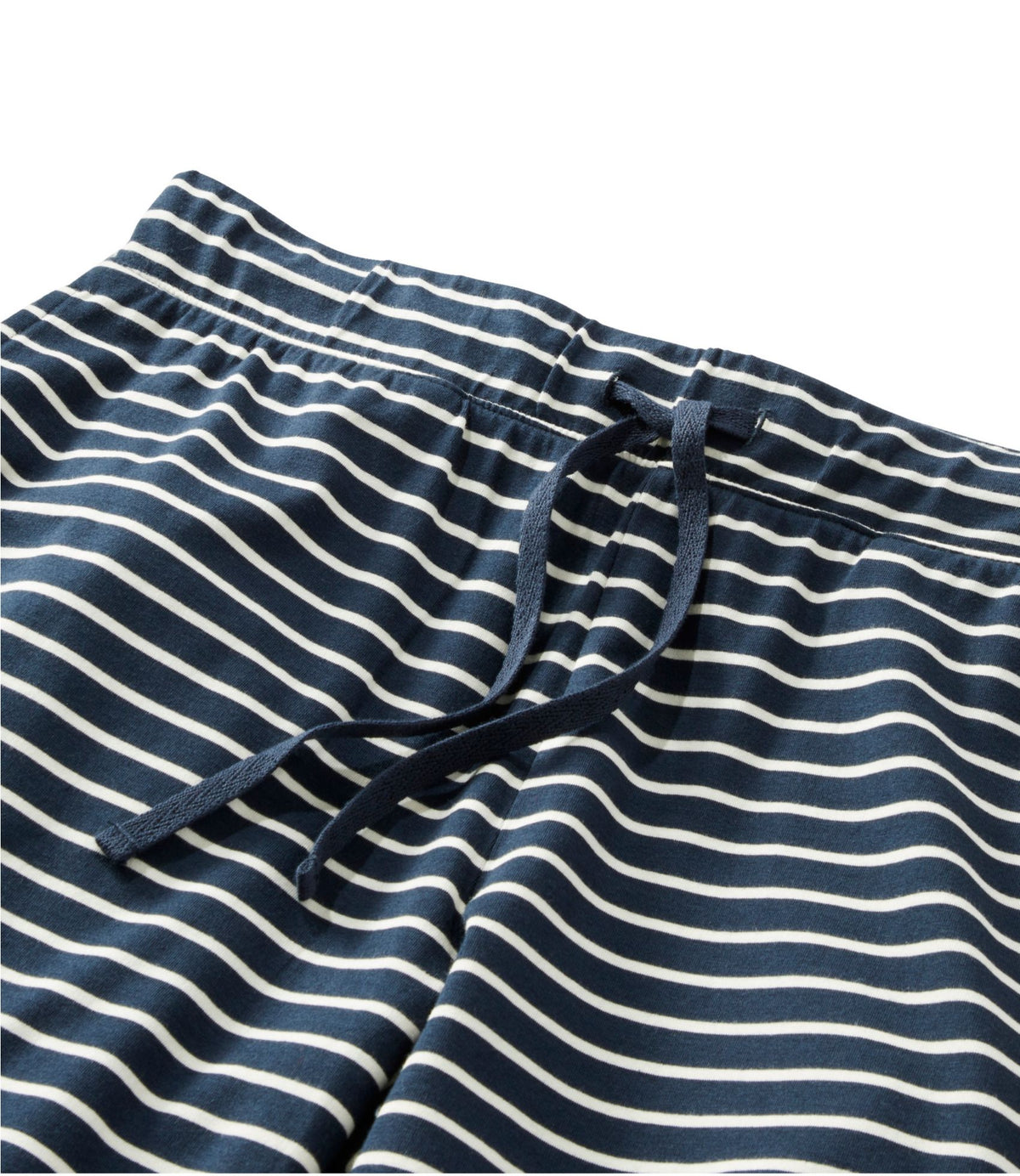 L.L.Bean Women's Super-Soft Shrink-Free Button Front Pajama Set, Stripe Classic Navy/Cream Stripe