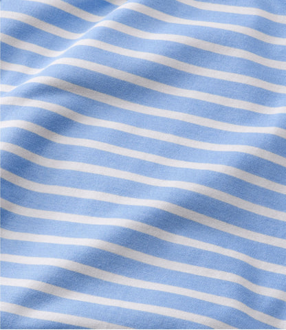 L.L.Bean Women's Super-Soft Shrink-Free Button Front Pajama Set, Stripe Classic Navy/Cream Stripe