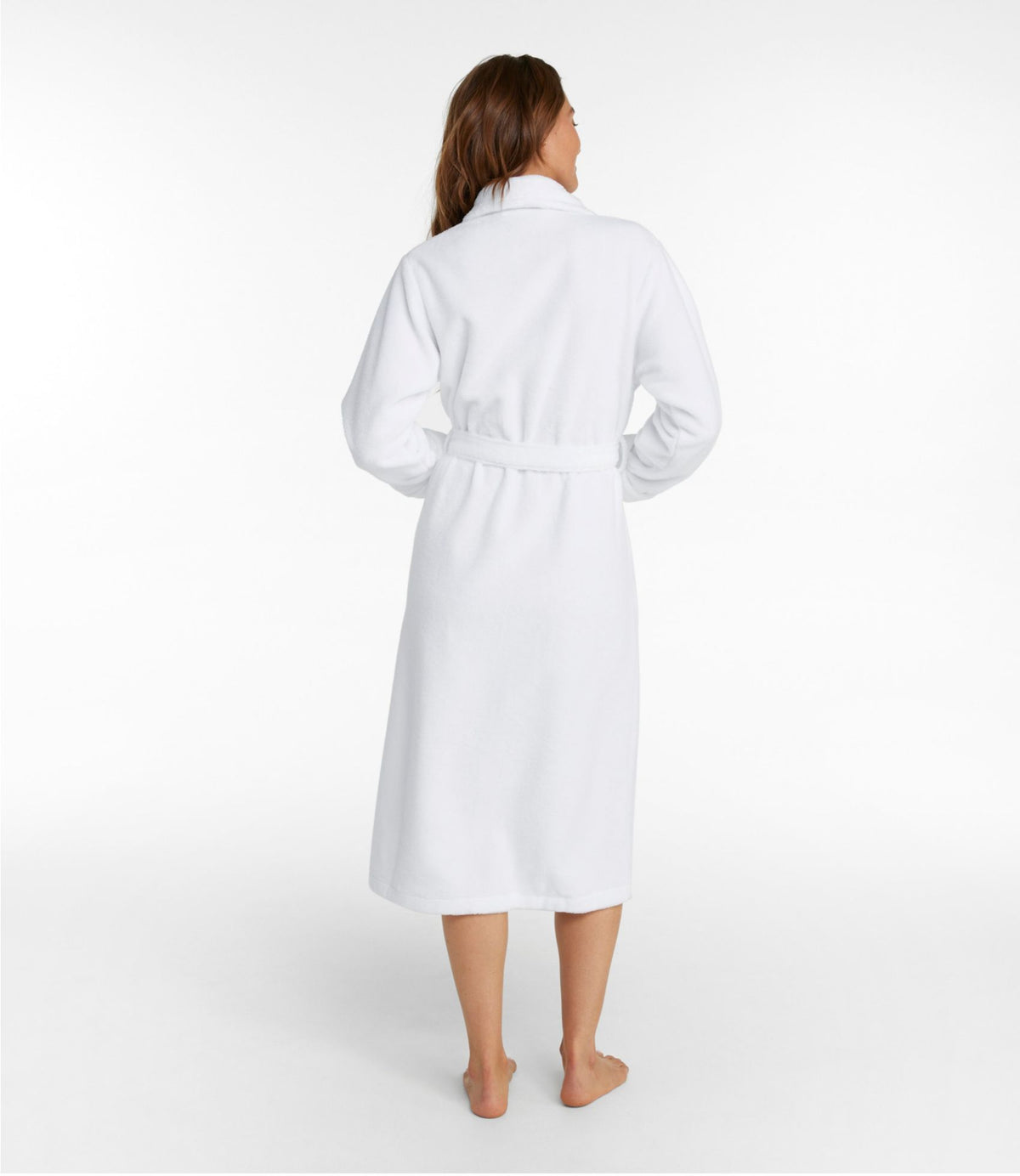 L.L.Bean Women's Soft Plush Terry Robe Deep Blue