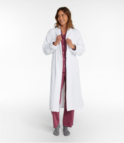L.L.Bean Women's Soft Plush Terry Robe Deep Blue