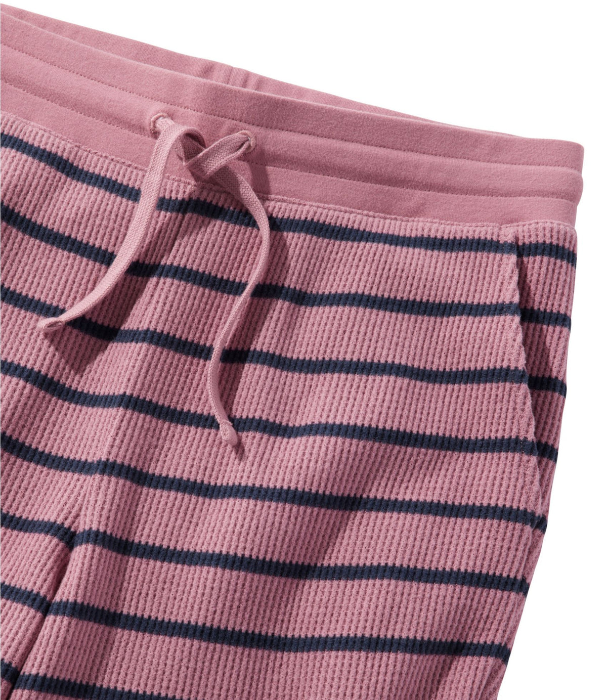 L.L.Bean Women's Soft Waffle Sleep Set Classic Navy Stripe