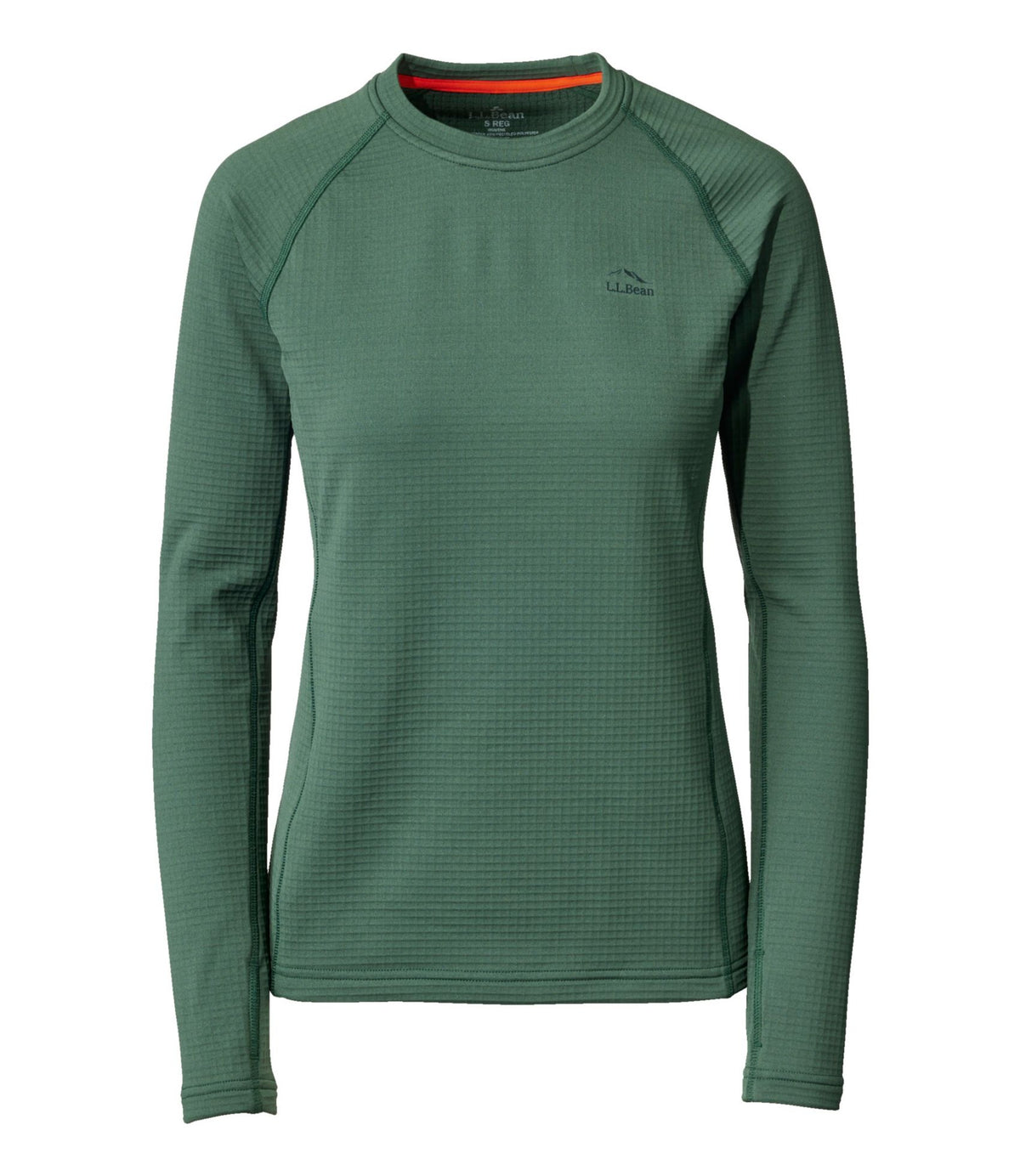L.L.Bean Women's L.L.Bean Heavyweight Base Layer Crew Top Pinewood Green