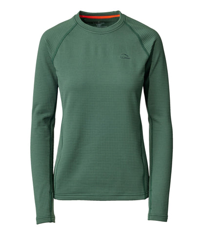 L.L.Bean Women's L.L.Bean Heavyweight Base Layer Crew Top Pinewood Green