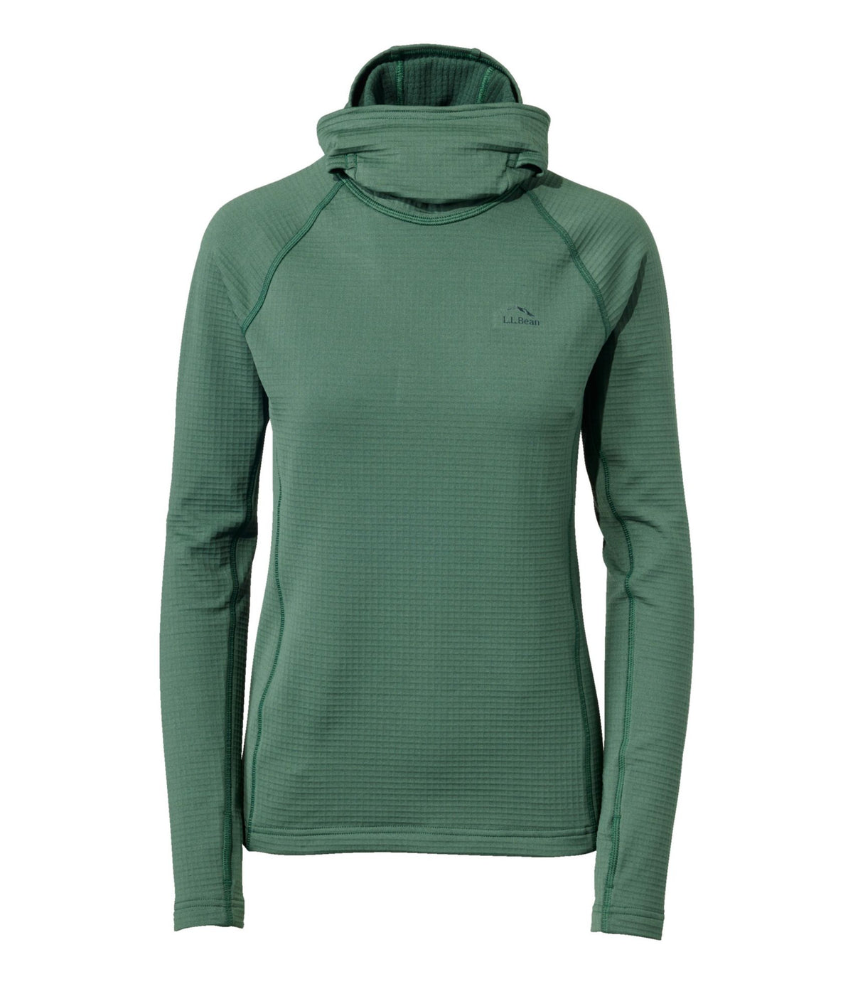 L.L.Bean Women's L.L.Bean Heavyweight Base Layer Hoodie Pinewood Green